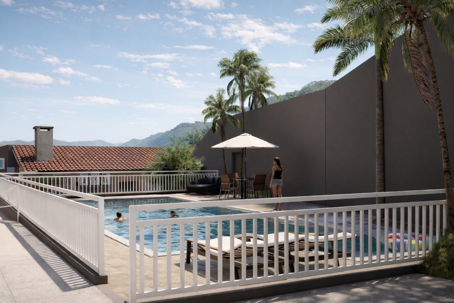Outra vista da piscina