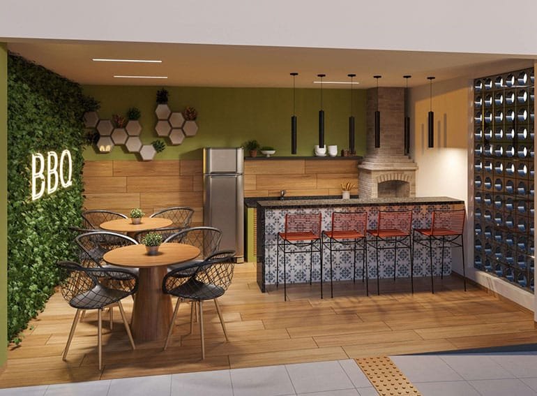 Espaço gourmet do Rio Wonder Residences
