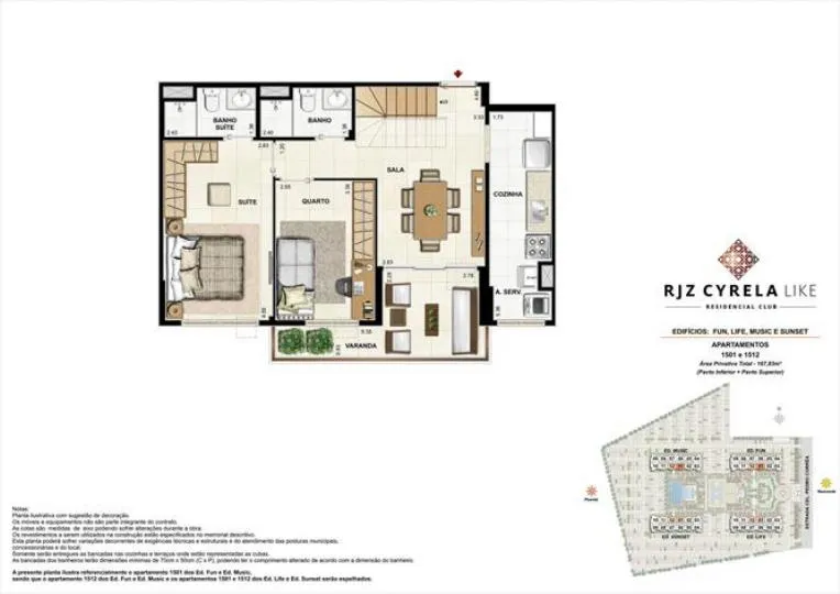 Planta do RJZ Cyrela Like, 3ª fase