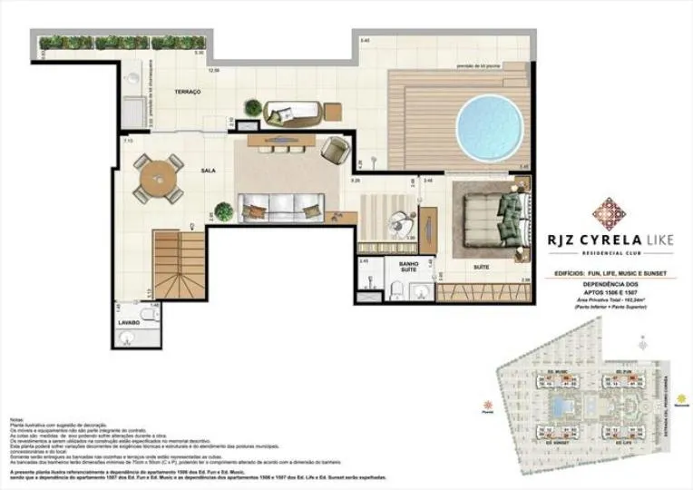 Planta do RJZ Cyrela Like, 3ª fase