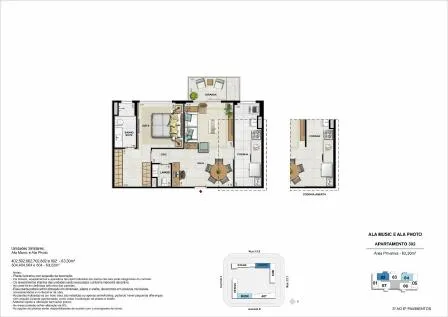 Planta do Soho Residence Barra