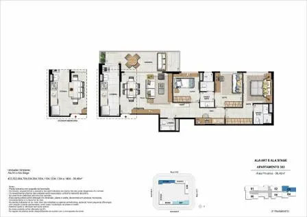 Planta do Soho Residence Barra