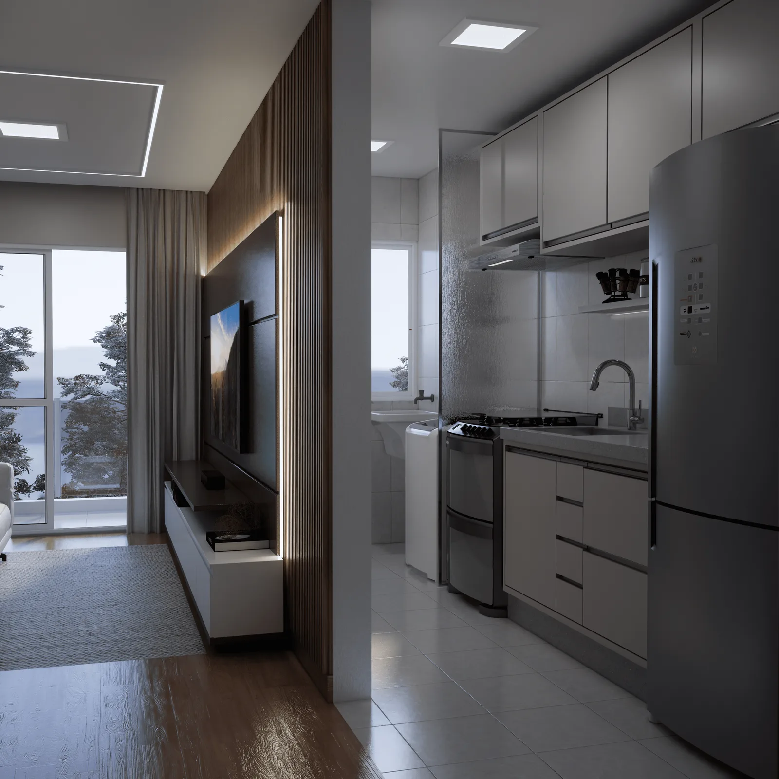 Cozinha decorada Star Residencial