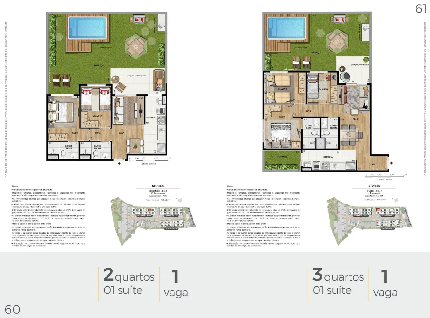 Planta do Stories Residence Pechincha