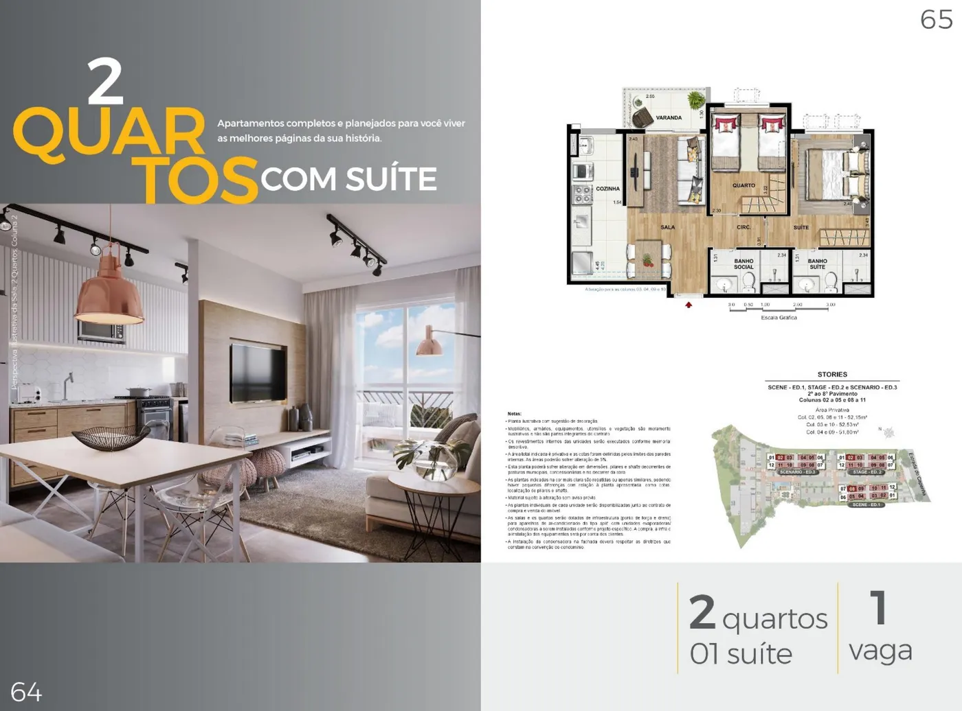 Planta do Stories Residence Pechincha