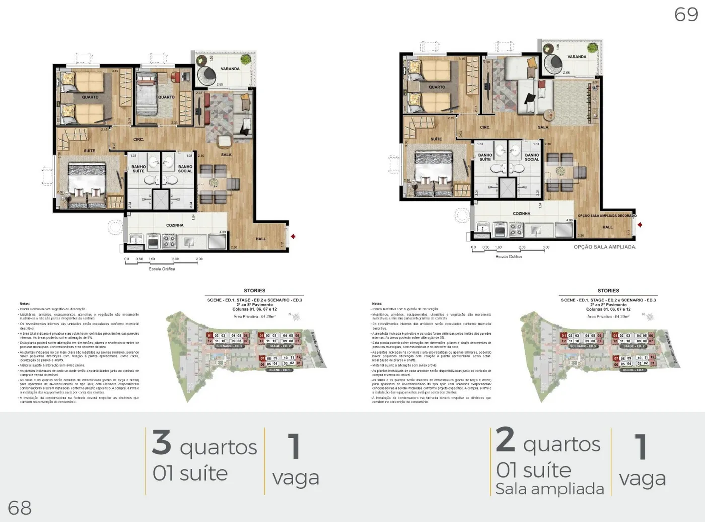 Planta do Stories Residence Pechincha