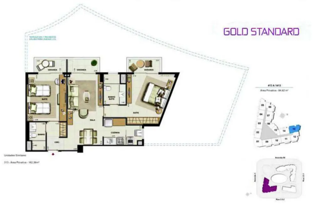 Planta do Union Suites Barra