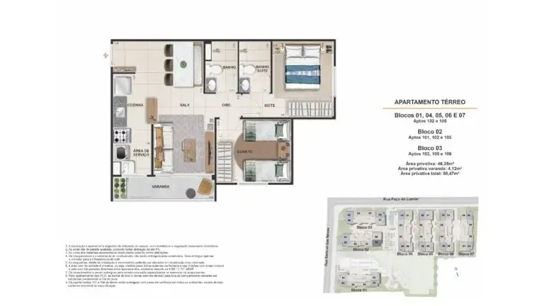 Planta térreo 50,47 m²