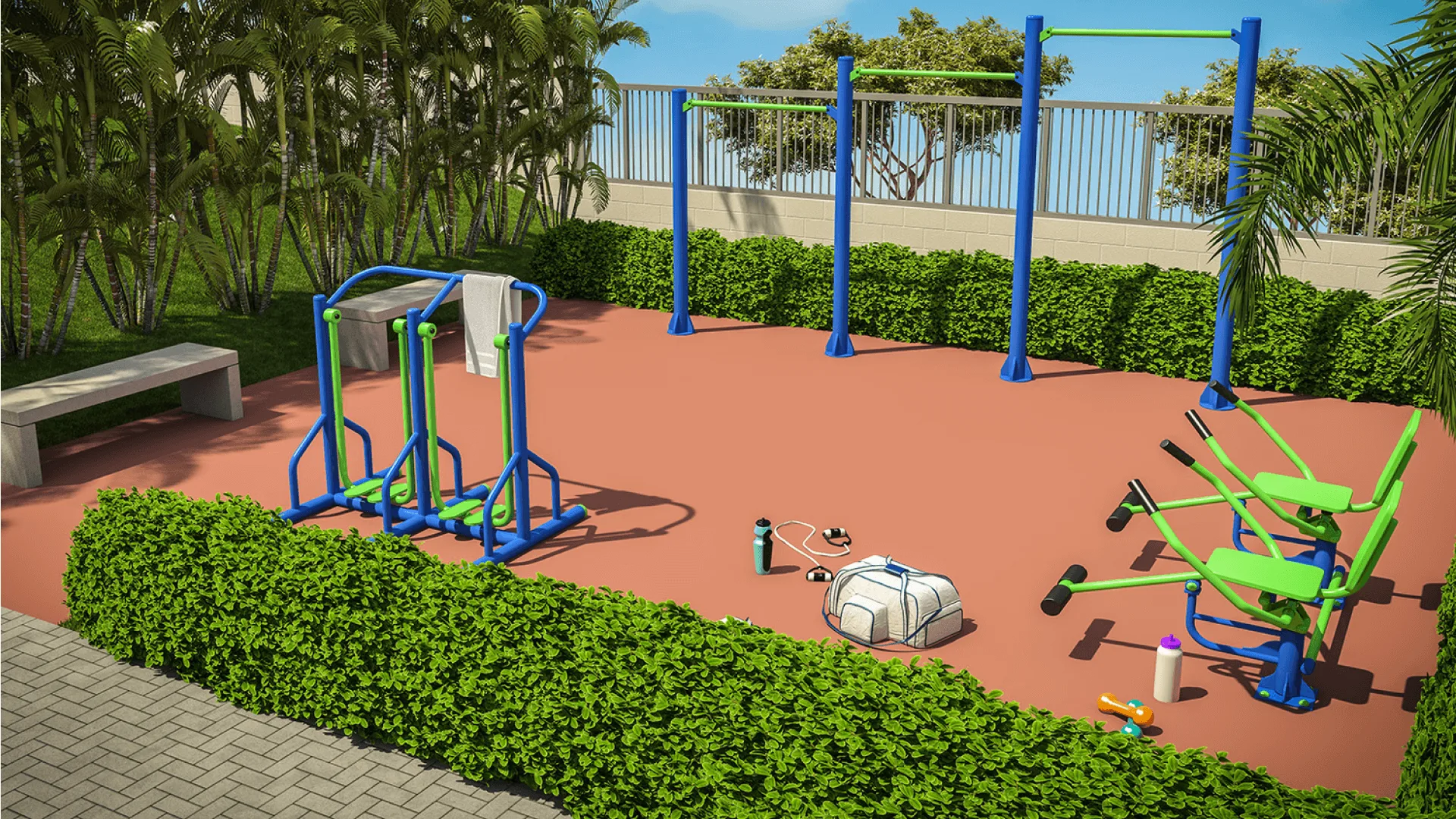 Espaço fitness externo